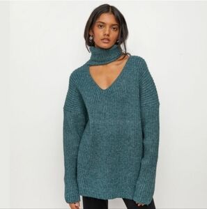 nwt OAK + FORT Oversized Turtleneck